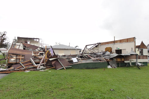 Cyclone Yasi devastation in Tully, QLD
