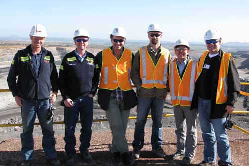 Researchers at mine site visit