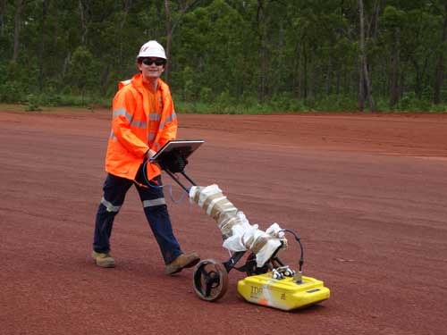 Ground penetrating radar testing