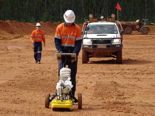 Ground penetrating radar testing